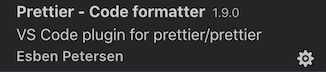 Prettier - Code formatter